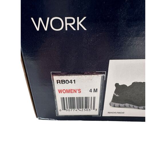 Reebok Sublite $108 Alloy Toe Women Cushion Work Sneaker Shoe RB041 Sz 4 Black - Picture 4 of 13